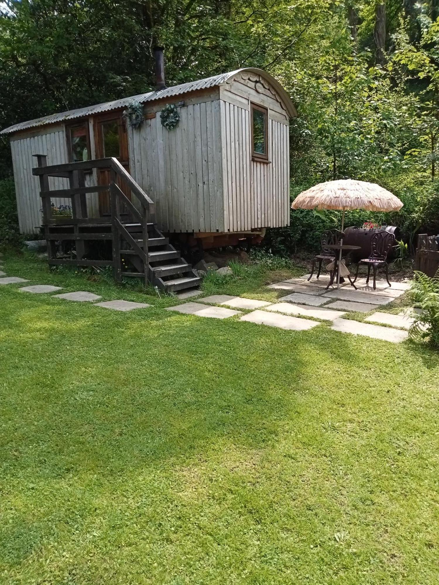 'Morris' The Shepherd'S Hut And Woodland Hot Tub Experience Кармартън Екстериор снимка